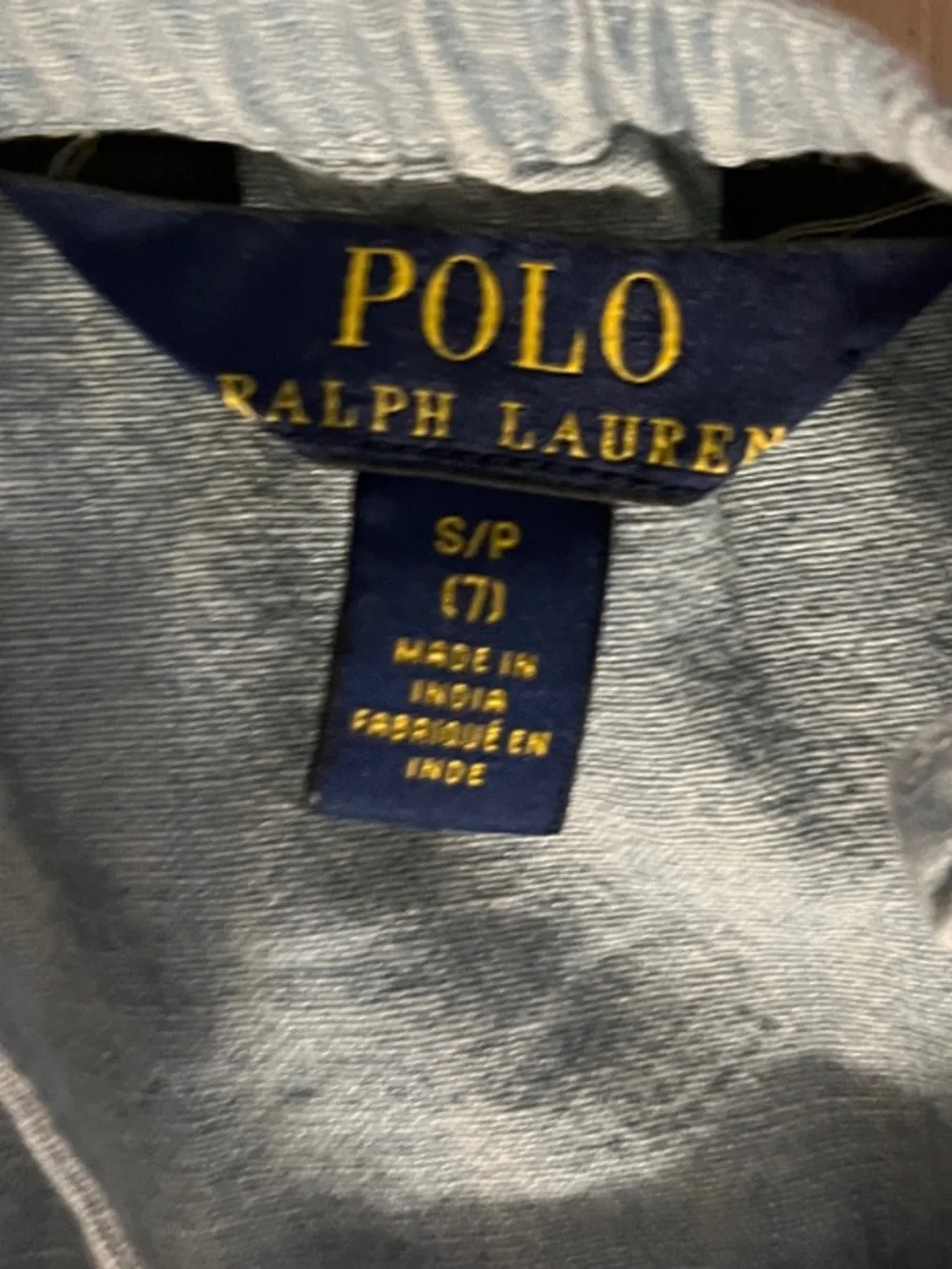 Ralph Lauren Light Blue Girls Denim Jumpsuit